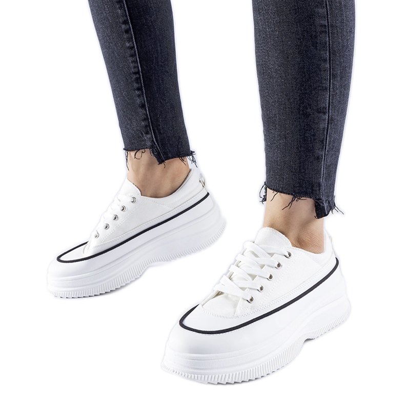 Bijele tenisice na platformi Plesio bijela