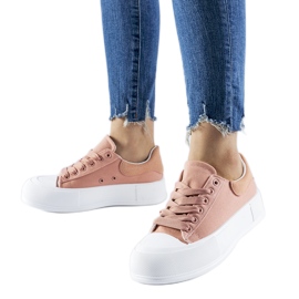 Ružičaste Werninger tenisice s platformom ružičasta