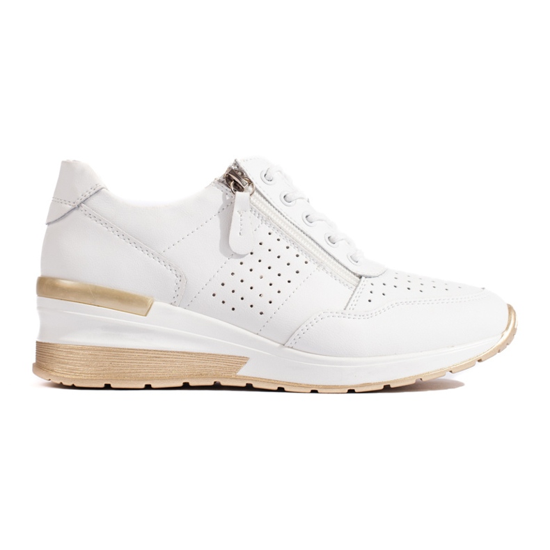 Kožne wedge tenisice u bijeloj boji bijela