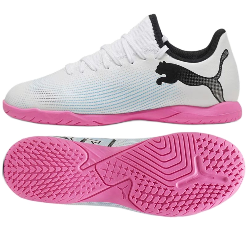 Puma Future 7 Play It Jr 107739-01 tenisice za nogomet bijela