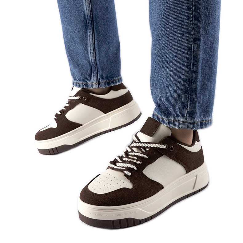 Smeđe tenisice na Crim platformu smeđa