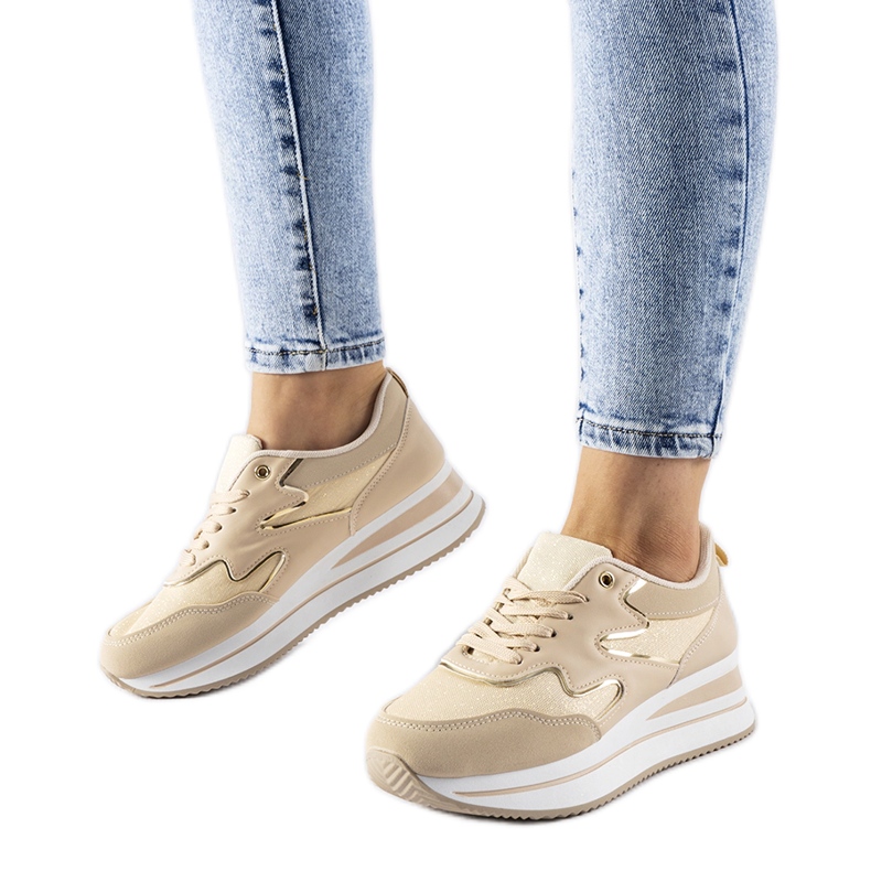 Bež Inès tenisice s platformom