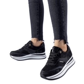 Black Nutter tenisice s platformom crna