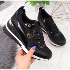 Cipele na klin eVento W EVE274A, crne crno