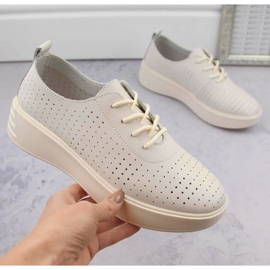 Bež kožne ažurne cipele Sergio Leone W SK431