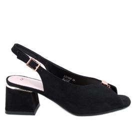 Seastar Vandell Crne sandale na visoku petu crna