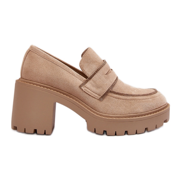 Bež Feneli ženske cipele na debelu petu