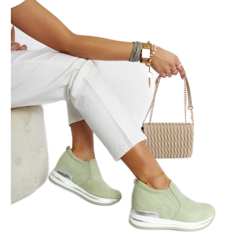 Zelene Alquippa tenisice na wedge zelena
