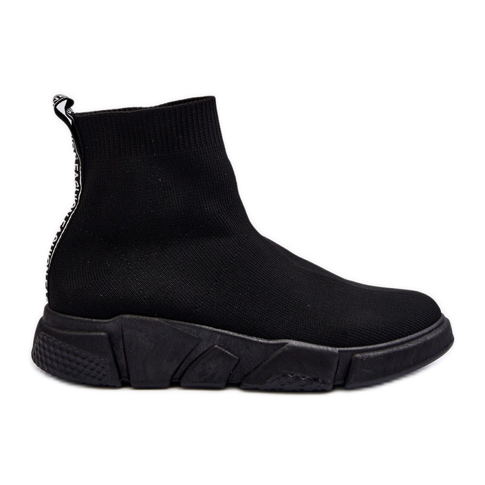 Ženska sportska obuća s čarapom crna Zirila crno