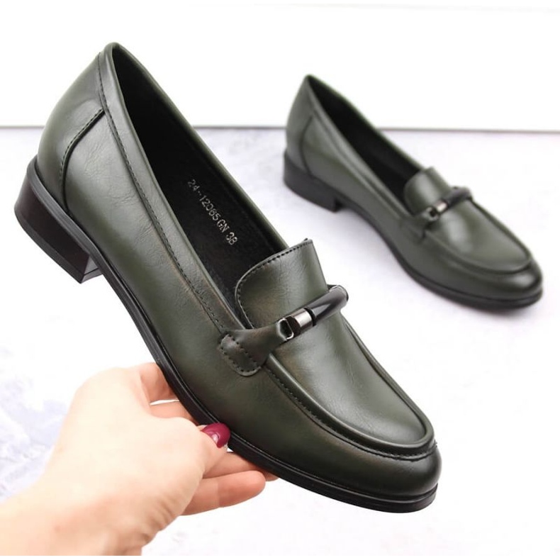 Cipele s niskom petom Potocki W WOL204C, zelene zelena