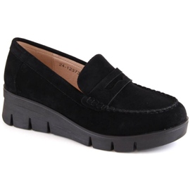 Potocki W WOL208 wedge mokasine, crne crna