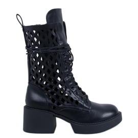 Vines Nero ažur gležnjače crna