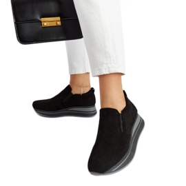 Crne Cliffside tenisice s platformom crno