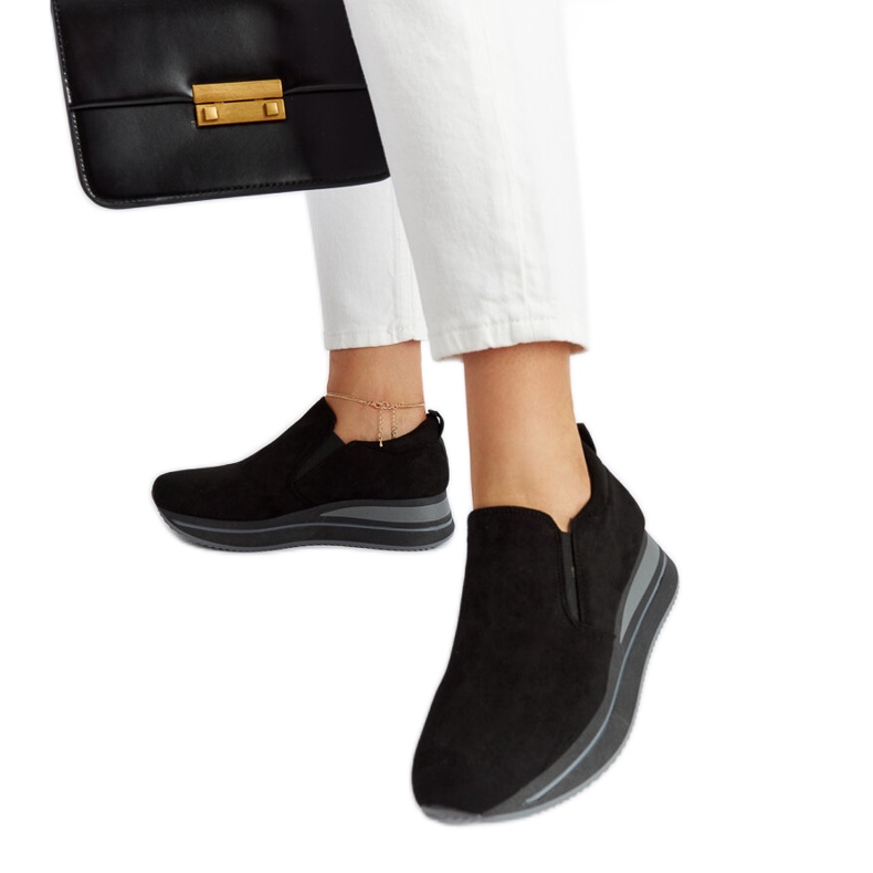 Crne Cliffside tenisice s platformom crno