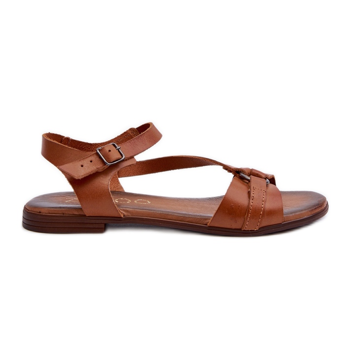 Zazoo 40182 Ženske kožne sandale, smeđe smeđa