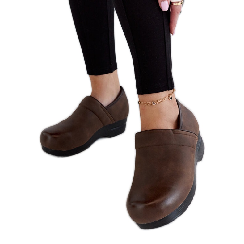 Smeđe Montoro cipele s platformom smeđa