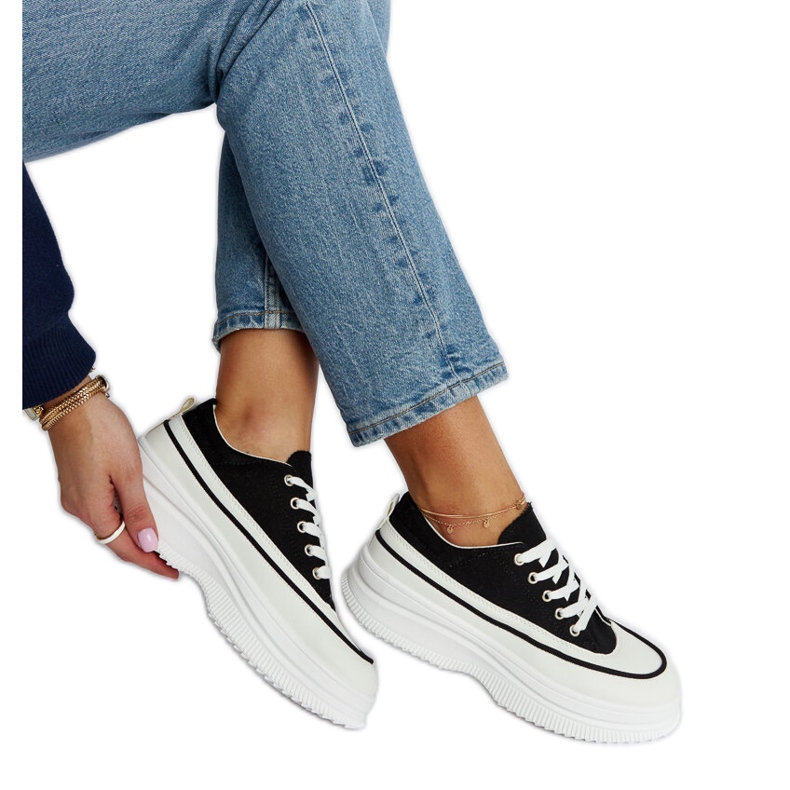 Crne Plesio tenisice s platformom crno