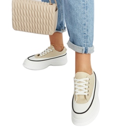 Bež tenisice na platformi Plesio