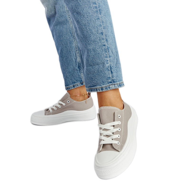 Sive Blais tenisice s platformom siva