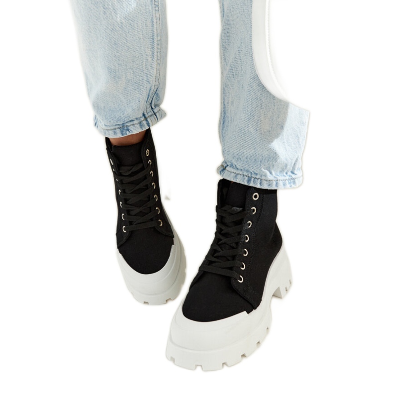 Crne lagane gležnjače Obispo crno