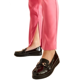 Crne lakirane mokasine Prussia crna