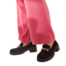 Sherie crne natikače od brušene kože crna