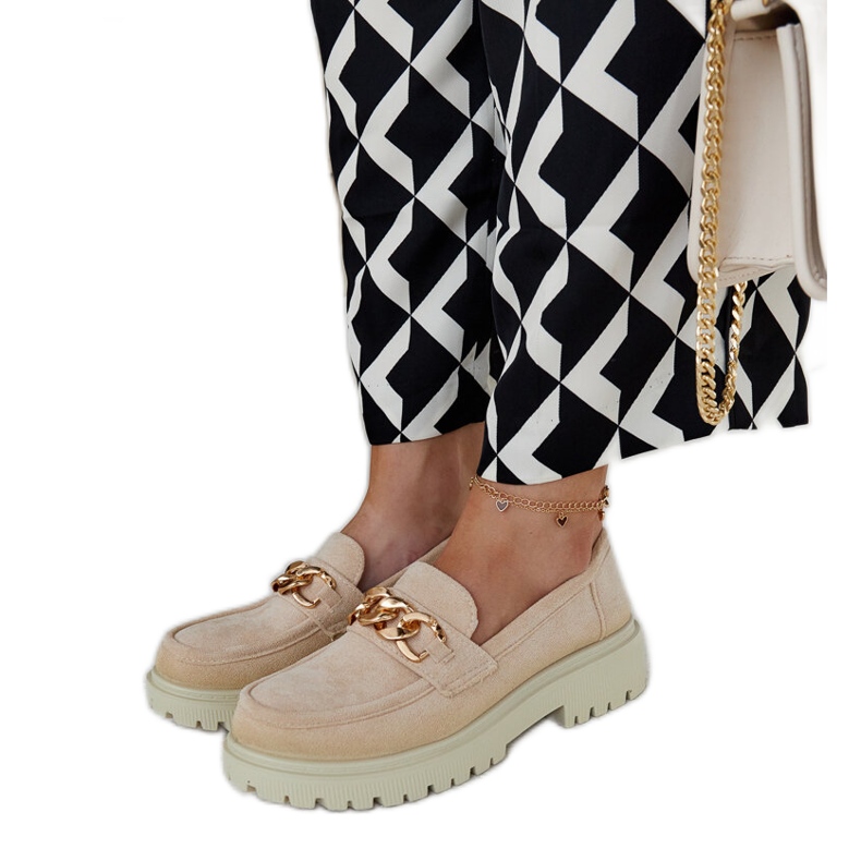 Elenor mokasine od bež antilop kože