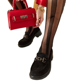 Lyyla crne natikače od brušene kože crna