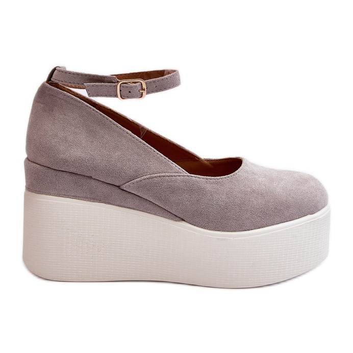 Ženske espadrile na Wedge Grey Malla siva