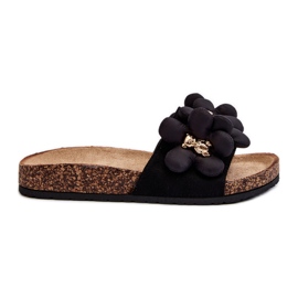 Ženske japanke s ukrasima Black Bunlia crna