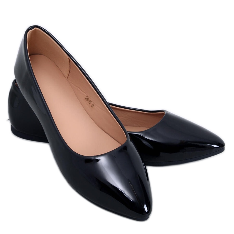 Xants Crne lakirane balerinke crno