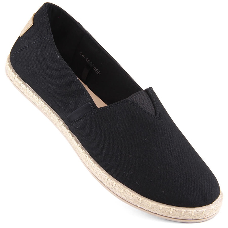 Ženske crne slip-on espadrile Potocki 16308 crno
