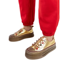 Zlatne tenisice na platformi GOE NN2N4055 zlatna