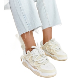 Bež tenisice s umetcima od Melilot tkanine