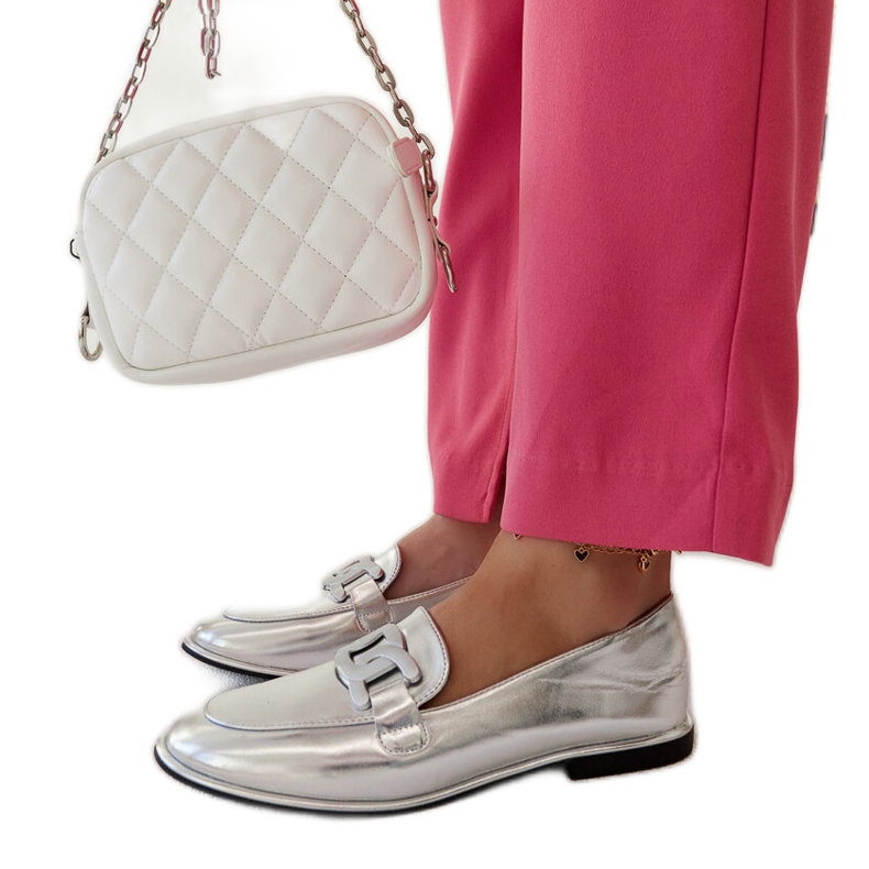 Srebrne klasične Zana mokasinke srebro