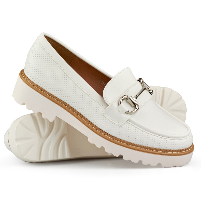 Bijele ženske cipele s platformom bijela