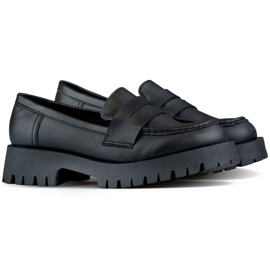 Mokasine Crne ženske mokasine od eko kože crna