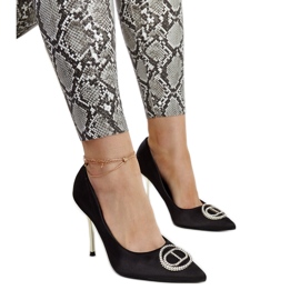 Crne štikle s Elife cirkonima crna