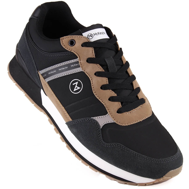 McKeylor 74111 crne kožne muške sportske cipele crno