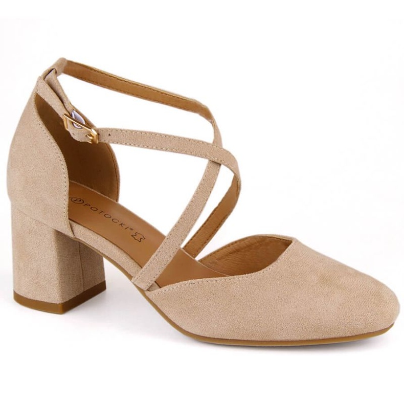 Potocki W SZ12341 WOL221B sandale na visoku petu