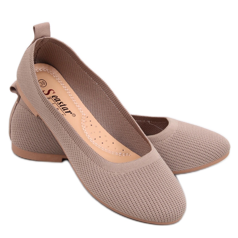 Cavaday kaki čarape balerinke smeđa