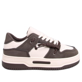 Clavell Coffee tenisice s visokim potplatom smeđa