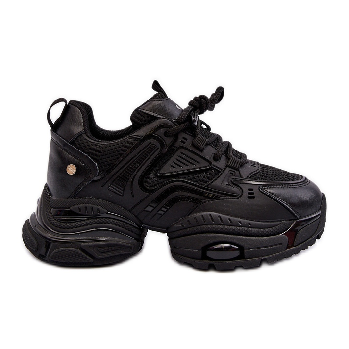 Tenisice s masivnim potplatom GOE NN2N4045 Black crno