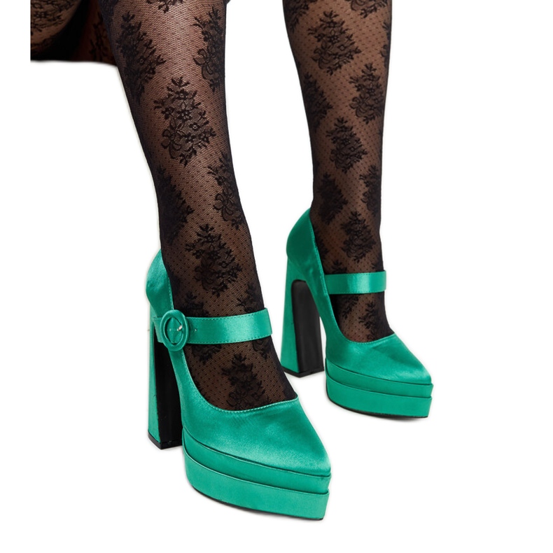 Zelene Mikeine salonke na visoku petu zelena