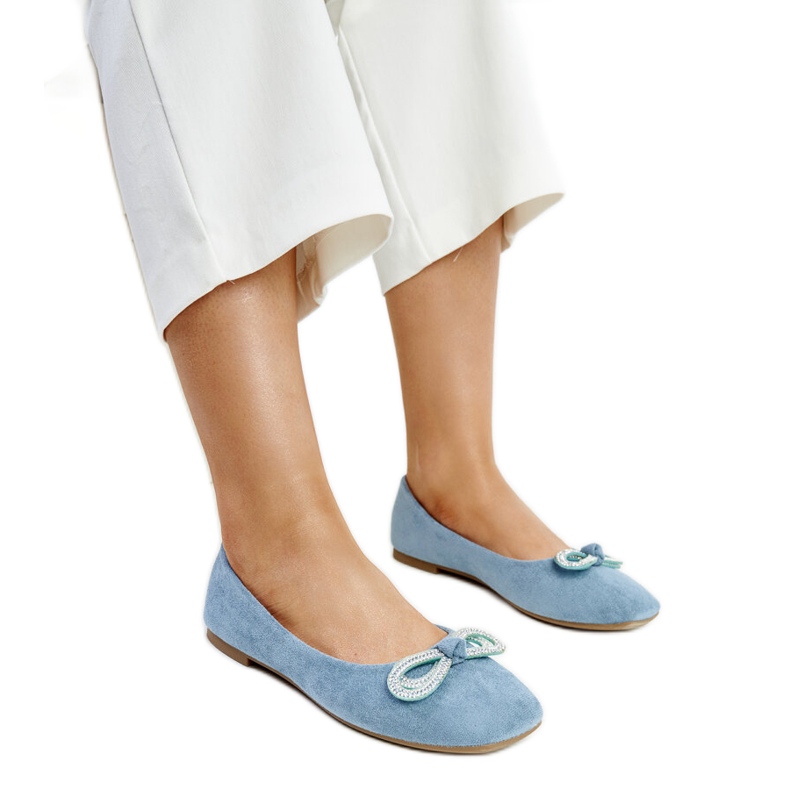 Plave balerinke s mašnom marke Gaillou plava