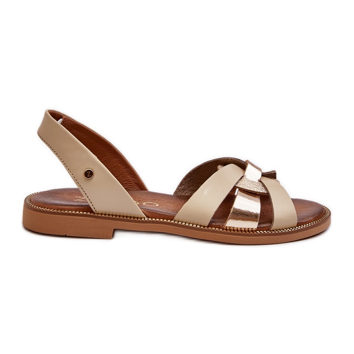 Zazoo 40382 Ženske kožne sandale, bež