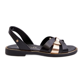 Zazoo 40382 Ženske kožne sandale crne crna