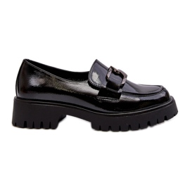 Vinceza Ženske lakovane mokasine crne Santtes crna