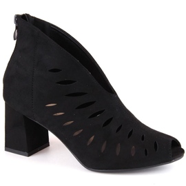 Gležnjače od brušene kože Potocki W WOL225A, crne crna