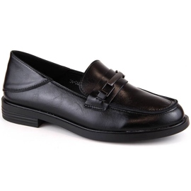 Vinceza W JAN280 crne kožne cipele na nisku petu crna